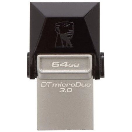 Гібридний накопичувач 2 в 1 USB + microUSB Kingston 64Gb DT MicroDuo OTG від компанії da1 - фото 1