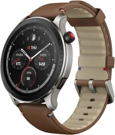 Годинник розумний Amazfit GTR 4 коричневий (Vintage Brown) зі шкіряним ремінцем від компанії da1 - фото 1