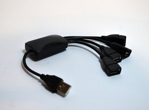 Micro USB OTG HUB с зарядкой для планшетов и смартфонов