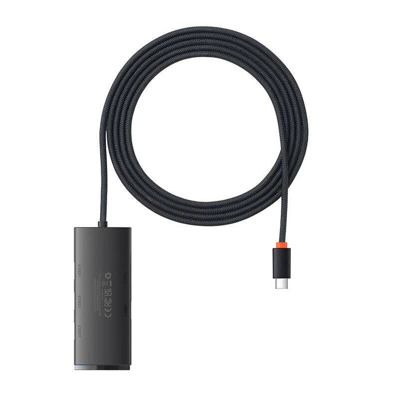 Хаб конвертер — Baseus Lite Series Type-C to 4*USB 3.0 2 метри WKQX030501 від компанії da1 - фото 1