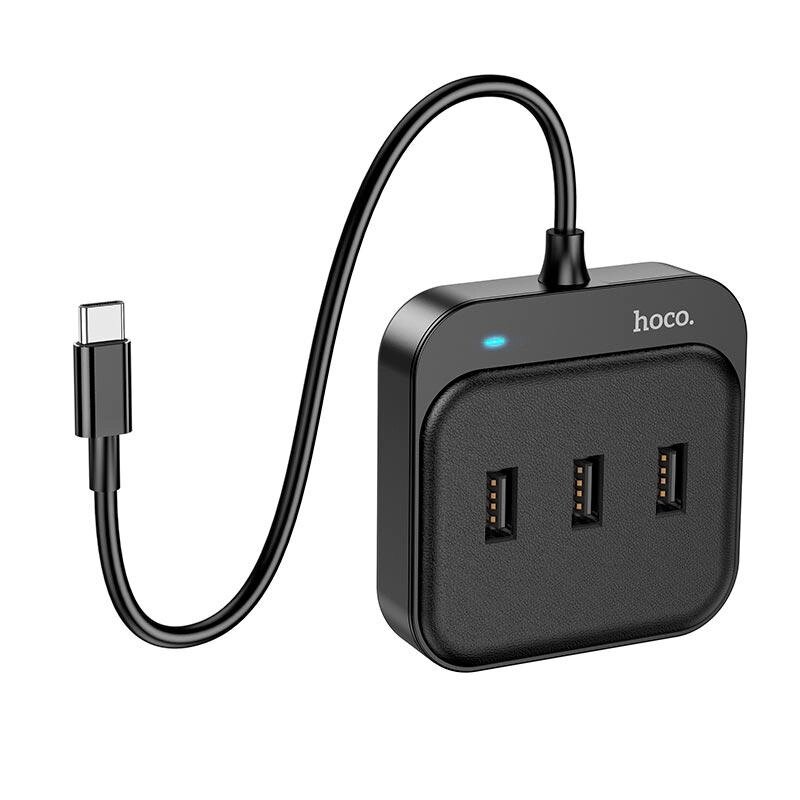 Хаб USB Hoco HB31 1xUSB 3.0 + 3xUSB 2.0 20cm 6931474784889 від компанії da1 - фото 1