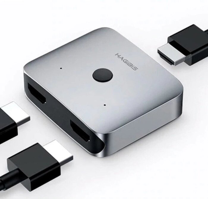 HDMI розподілювач Xiaomi Hagibis Mini HDMI Distribution Switcher Alloy HD 4K (XL-HD0201) від компанії da1 - фото 1