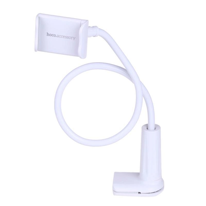 Hoco CA10 Rotating Smart Phone Clip Stand White Тримач для телефона, кріплення до столу від компанії da1 - фото 1