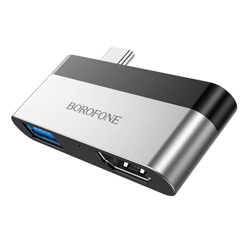 HUB адаптер BOROFONE Type-C DH2 |4K HDMI. USB 3.0| від компанії da1 - фото 1