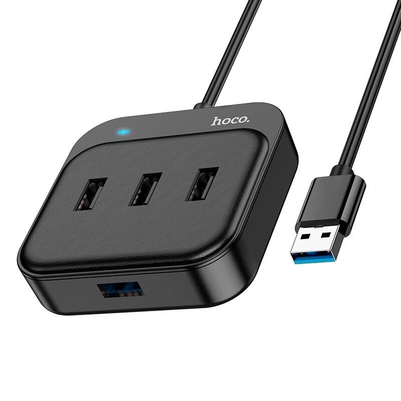 HUB адаптер HOCO Easy 4-in-1 converter HB31 (USB to USB3.0+USB2.0*3)(L=0.2M) від компанії da1 - фото 1