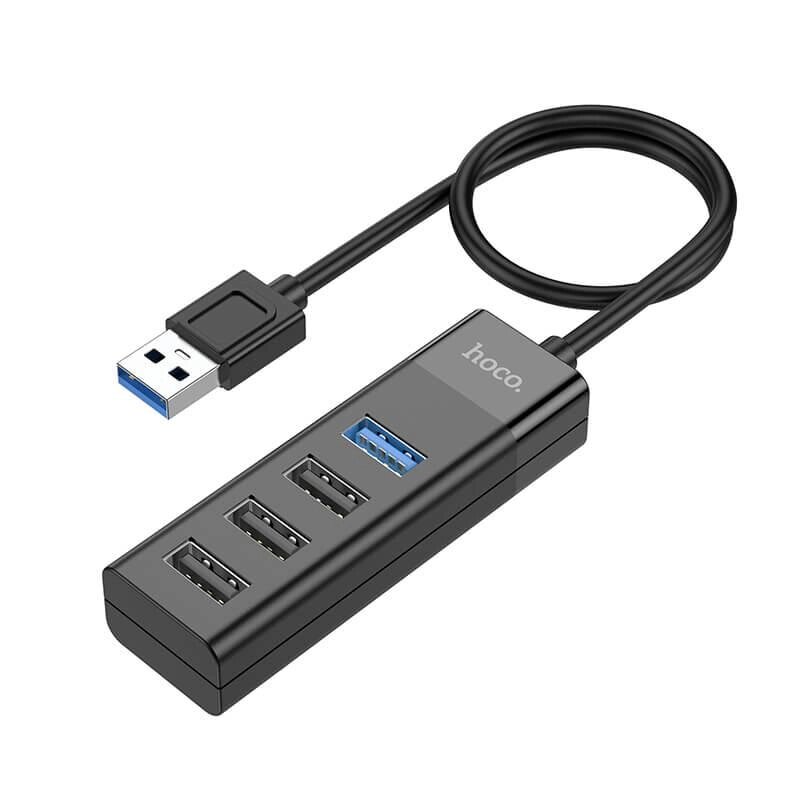 HUB адаптер HOCO USB Easy mix 4-in-1 converter HB25  USB3.0+3*USB2.0 від компанії da1 - фото 1