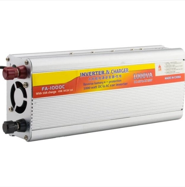 Інвертор 12V на 220 V SUA-1000 W із заряджанням 10 А + USB від компанії da1 - фото 1