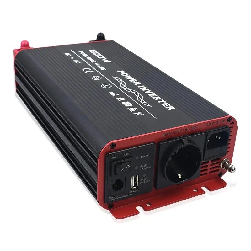 Інвертор із чистою синусоїдою 12V RS500PT 500W (макс. 1000W) + ATS функція без заряджання від компанії da1 - фото 1