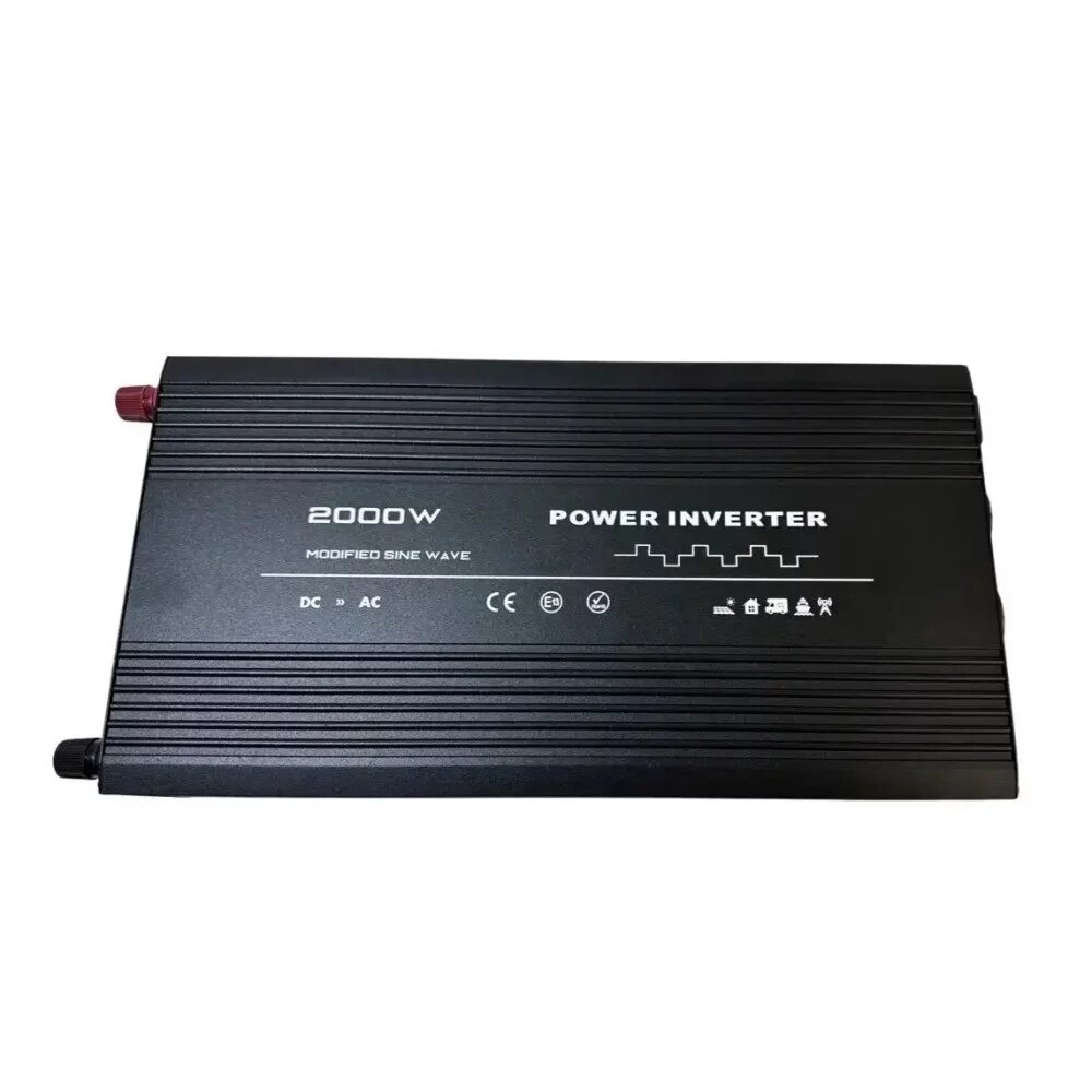 Інвертор з 12V на 220 V (KSC2000M) 2000 W (максимум 4000W) з зарядкою 20 A + ATS функція + USB від компанії da1 - фото 1