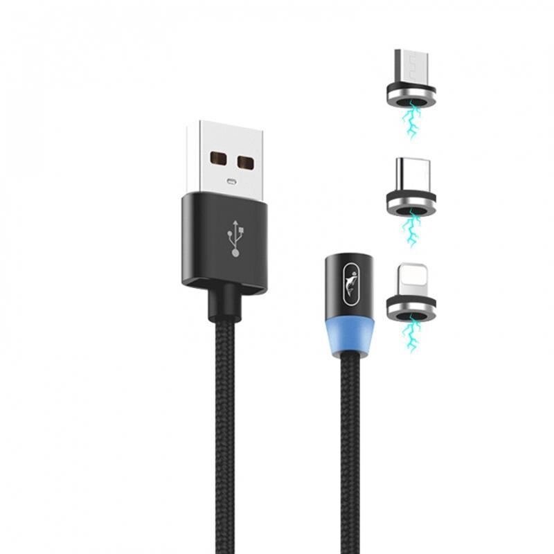 Кабель 3-в-1 магнітний Lightning — MicroUSB — Type-C SkyDolphin S59KIT від компанії da1 - фото 1