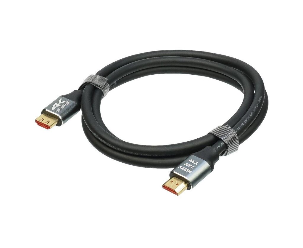 Кабель 5 метрів HDMI 2.0V 4K 3840P з позолоченими конекторами чорний від компанії da1 - фото 1