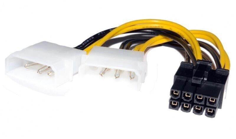 Кабель 8 pin to 2molex Video power перехідник живлення відеокарти від компанії da1 - фото 1