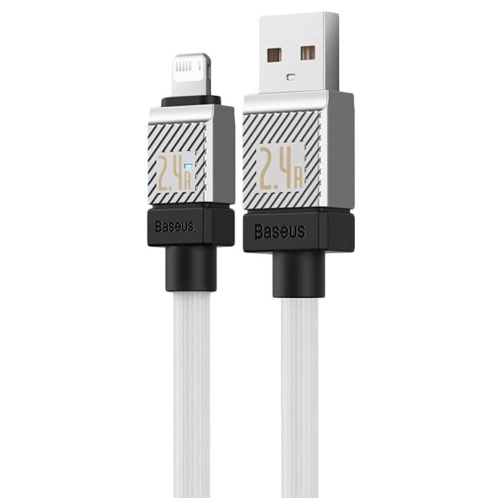 Кабель Baseus CoolPlay Series USB - Lightning 1 метр (CAKW000402) білий від компанії da1 - фото 1