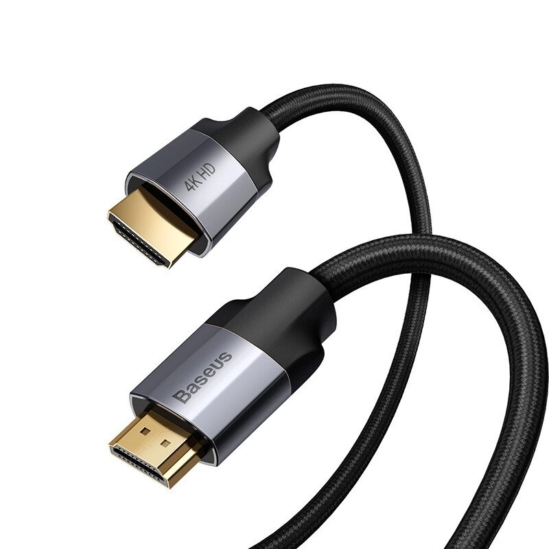 Кабель Baseus HDMI Enjoyment Series 4KHD Male To 4KHD Male 3m (CAKSX-D0G) від компанії da1 - фото 1