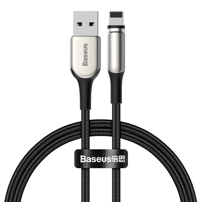 Кабель Baseus Lightning Zinc Magnetic (CALXC-H01) 1 m чорний від компанії da1 - фото 1