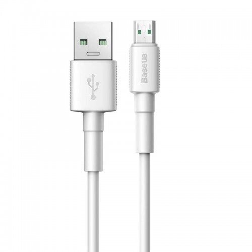 Кабель Baseus Mini Cable microUSB USB 2.4 A 1m White CAMSW-02 від компанії da1 - фото 1