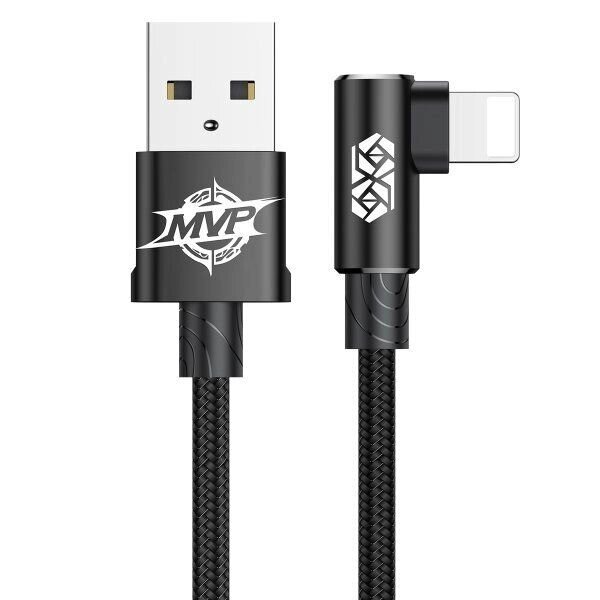 Кабель Baseus MVP Elbow Type Lightning USB 2 A 1m Black CALMVP-01 від компанії da1 - фото 1