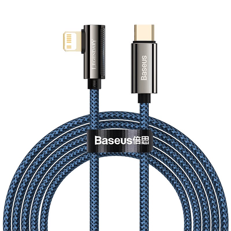 Кабель BASEUS Type-C to Lightning Legend Series Elbow Fast Charging Cable 2m (CACS000303) синий від компанії da1 - фото 1