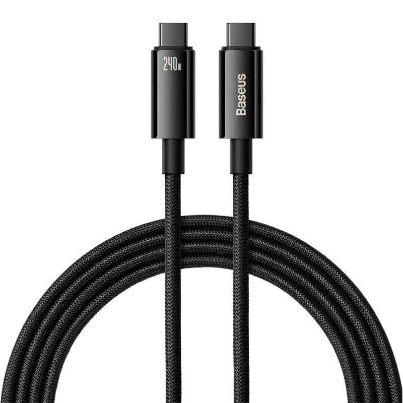 Кабель Baseus Type-C to Type-C Tungsten Gold Fast Charging Data Cable |2m, 240W| від компанії da1 - фото 1