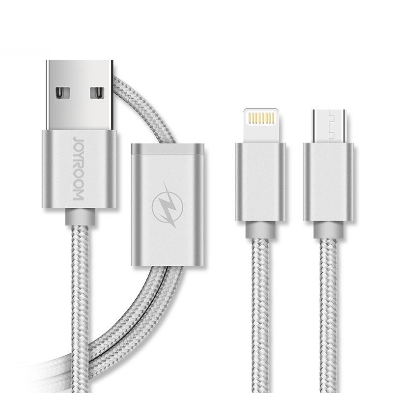 Кабель combo Micro USB+Lightning JOYROOM S-M326 |1.5M| від компанії da1 - фото 1