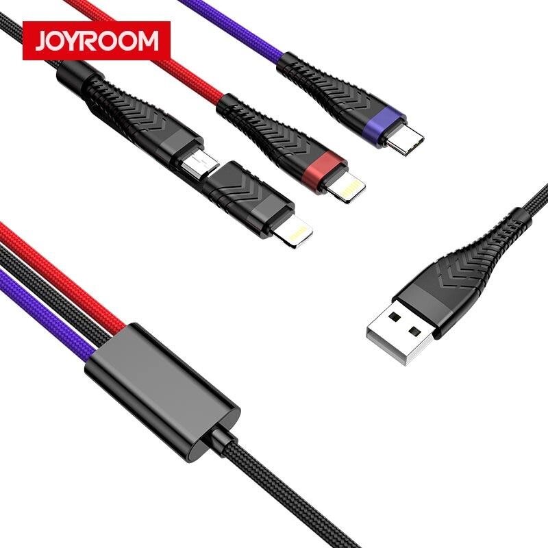 Кабель combo Micro USB/Lightning+Type-C+lightning JOYROOM S-M377 |1.5m, 3.5A| від компанії da1 - фото 1