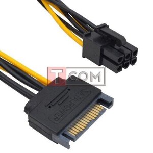 Кабель для відеокарт тато Sata 15pin-6pin Card power довжина-15 см