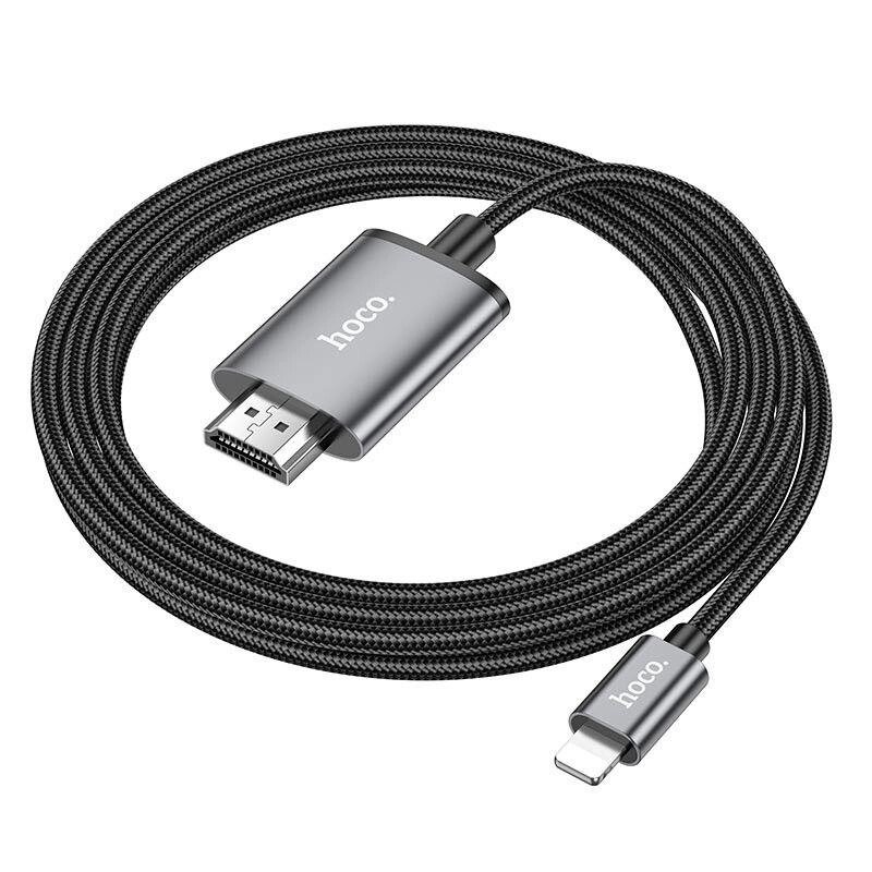 Кабель для виведення відео з iPhone Hoco UA27 HD on-screen cable iP to HDTV 2 метри від компанії da1 - фото 1