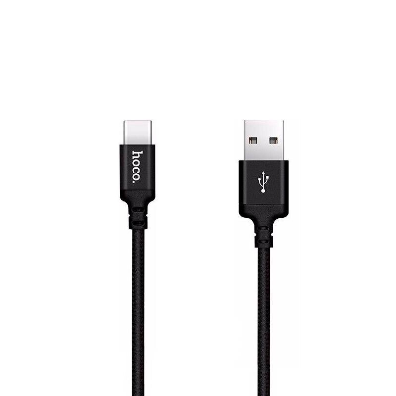 Кабель довгий 2-метровий Hoco X14 Times Speed Type-C Usb Cable Black 2m від компанії da1 - фото 1