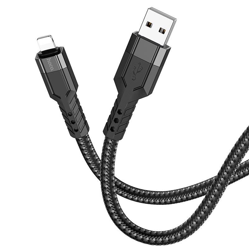 Кабель HOCO Lightning charging data cable U110 120 см чорний 6931474770561 від компанії da1 - фото 1