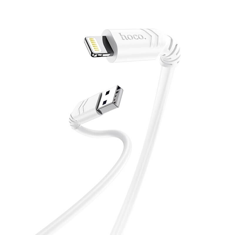 Кабель HOCO Lightning Fortune charging data cable X62 1 метр білий від компанії da1 - фото 1