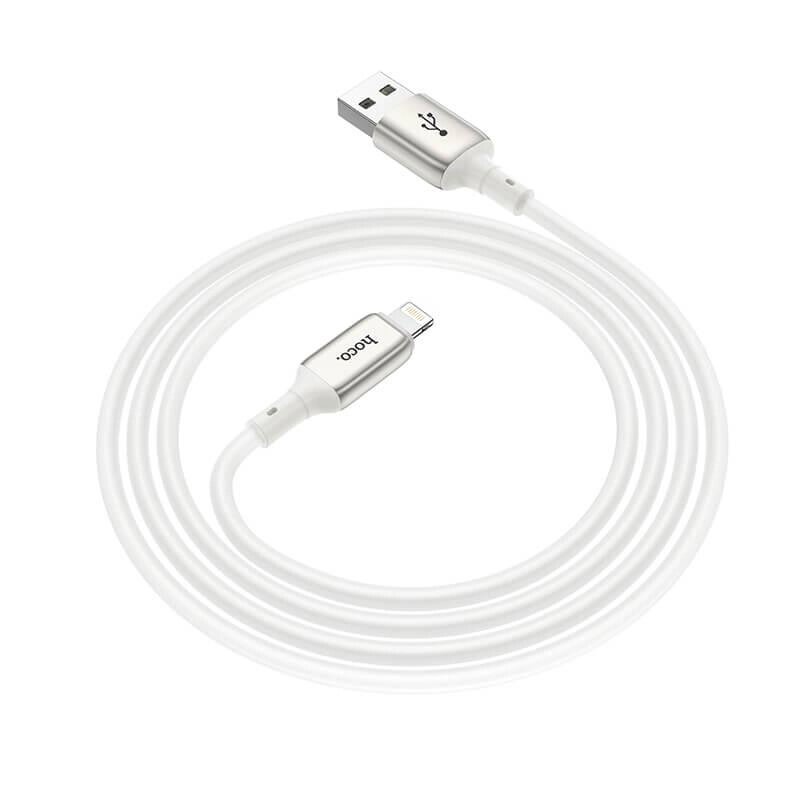 Кабель HOCO Lightning Howdy charging data cable X66 1 метр білий від компанії da1 - фото 1