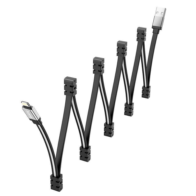 Кабель HOCO Lightning Magnetic absorption charging data cable U103 магнітний чорний від компанії da1 - фото 1