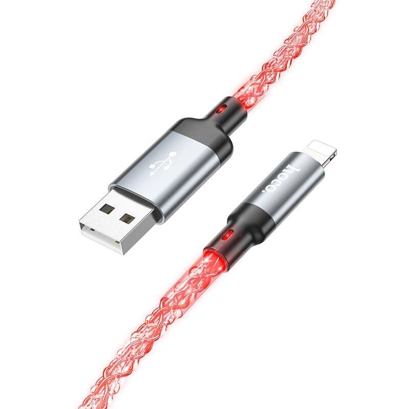 Кабель HOCO Lightning Shine charging data cable U112 |1m, 2.4A| від компанії da1 - фото 1