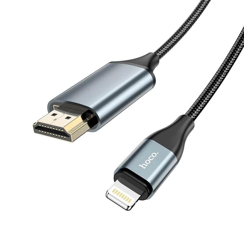 Кабель HOCO Lightning to HDMI High-definition on-screen cable UA15 |2M, 1080P| від компанії da1 - фото 1