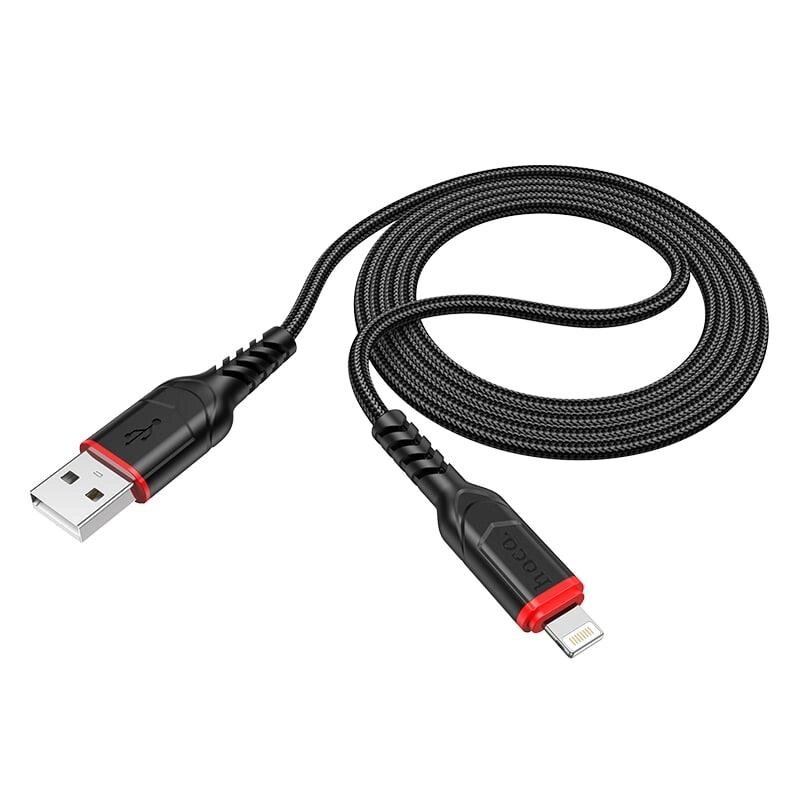 Кабель HOCO Lightning Victory charging data cable X59 1 метр чорний 6931474744869 від компанії da1 - фото 1