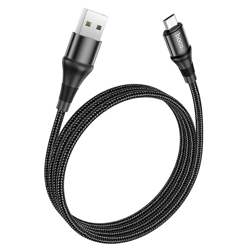 Кабель HOCO Micro USB Excellent charging data cable X50 1 м чорний від компанії da1 - фото 1