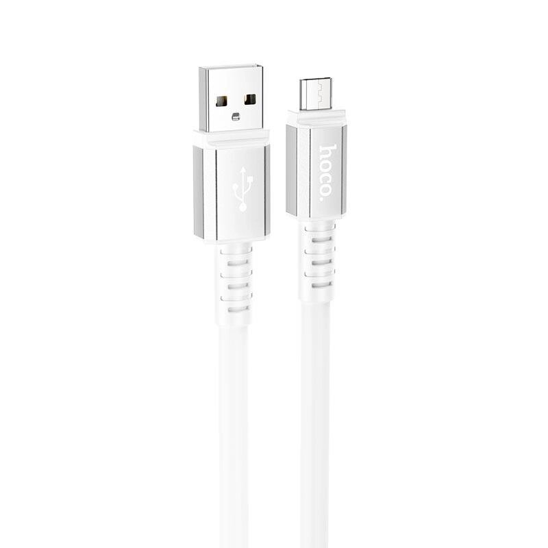 Кабель HOCO Micro USB Strength charging data cable X85 1 м білий від компанії da1 - фото 1