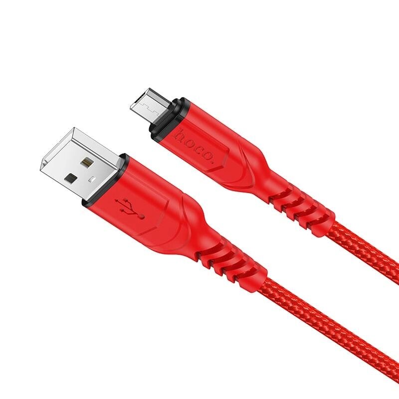 Кабель HOCO Micro USB Victory charging data cable X59 1 метр червоний від компанії da1 - фото 1