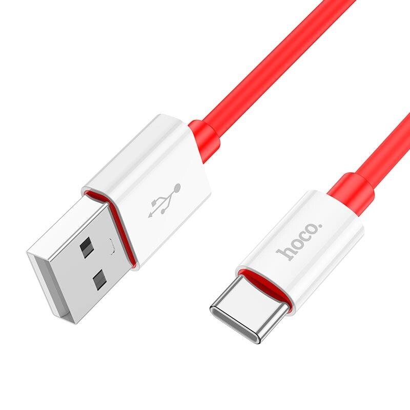 Кабель HOCO Type-C Magic silicone charging data cable X87 1 метр червоний від компанії da1 - фото 1