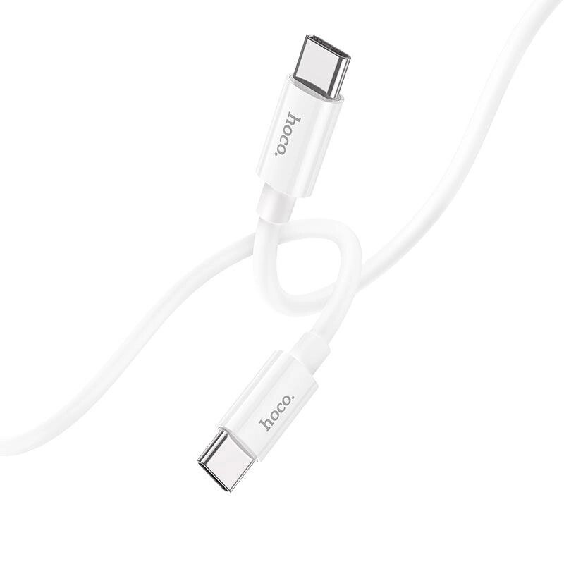 Кабель HOCO Type-C to Type-C Magic silicone PD charging data cable X87 1 метр 60вт білий від компанії da1 - фото 1