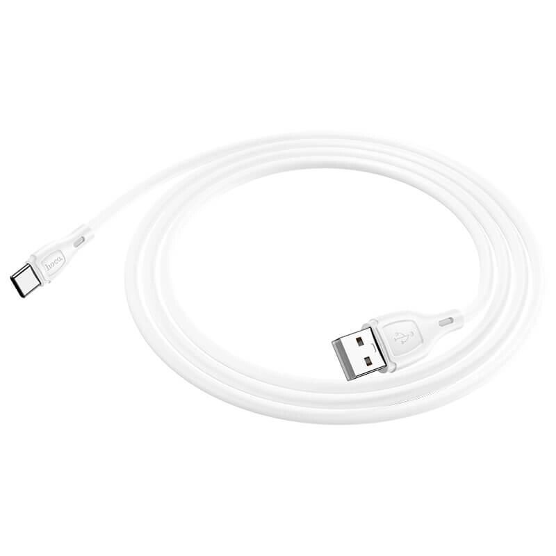 Кабель HOCO Type-C Ultimate silicone charging data cable X61  1m 3A білий від компанії da1 - фото 1