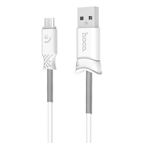 Кабель HOCO x24 Micro USB білий посилені конектори 1m від компанії da1 - фото 1