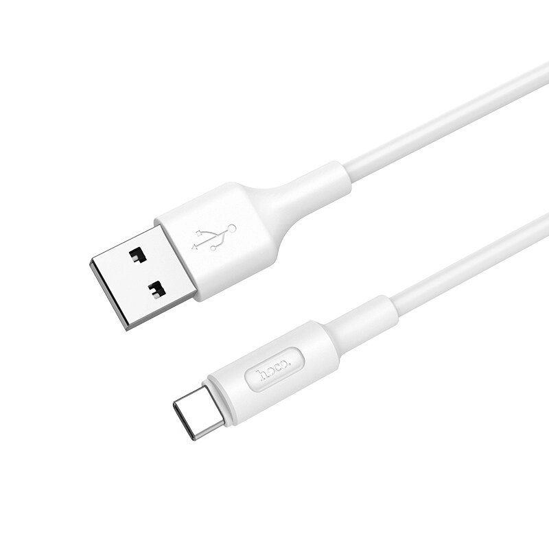 Кабель Hoco X25 Soarer USB — type-C 1 метр посилені конектори білий від компанії da1 - фото 1