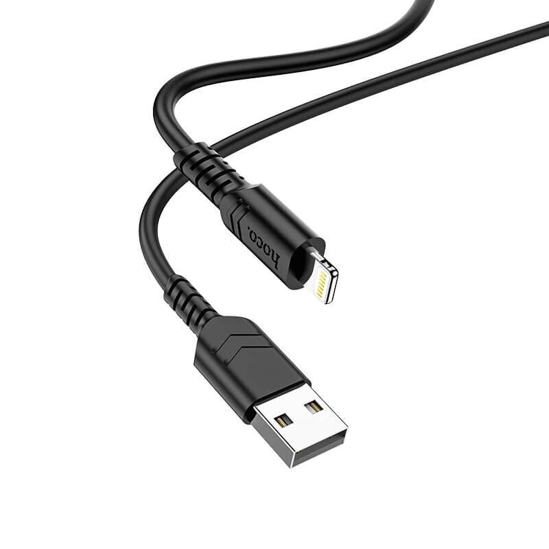 Кабель HOCO X62 Lightning Fortune charging data cable 1m чорний від компанії da1 - фото 1