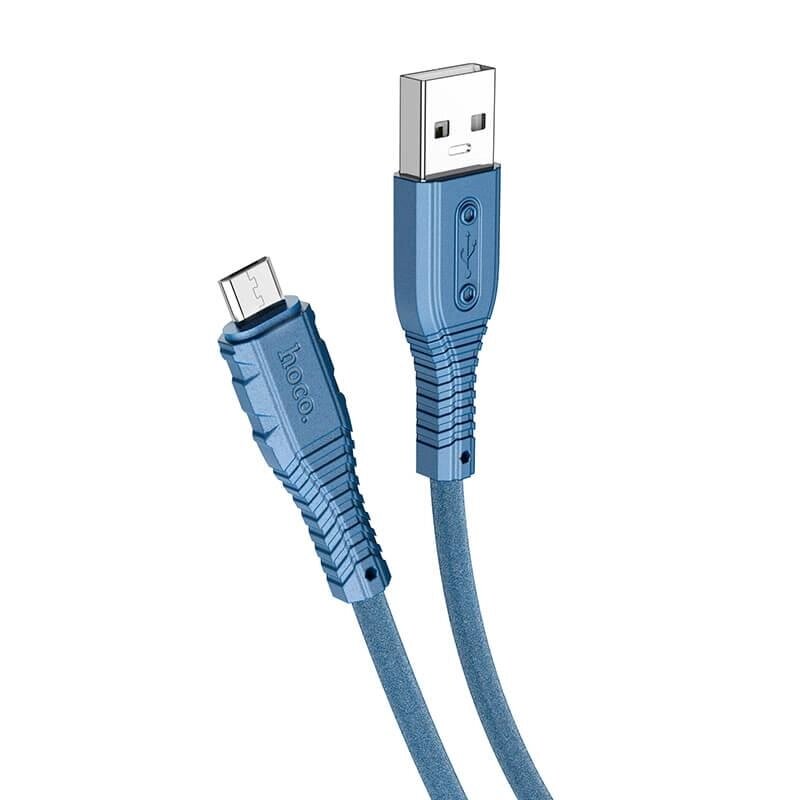 Кабель HOCO X67 MicroUSB Nano silicone cable 1 м синий від компанії da1 - фото 1