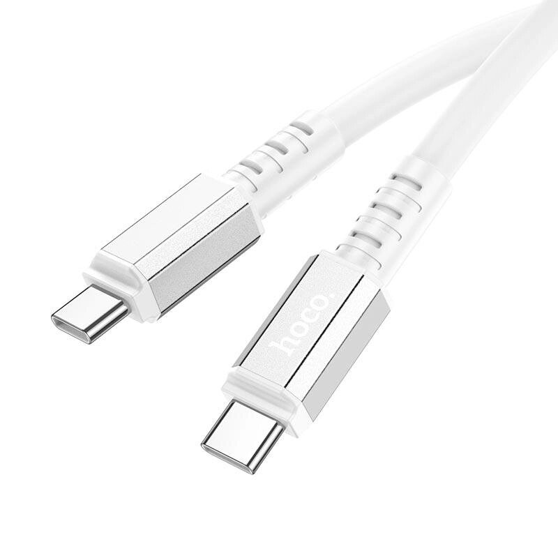 Кабель HOCO X85 Type-C to Type-C Strength charging data cable 1m 60W білий від компанії da1 - фото 1