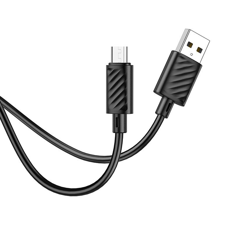 Кабель Hoco X88 Gratified Micro-USB чорний 6931474783325 від компанії da1 - фото 1