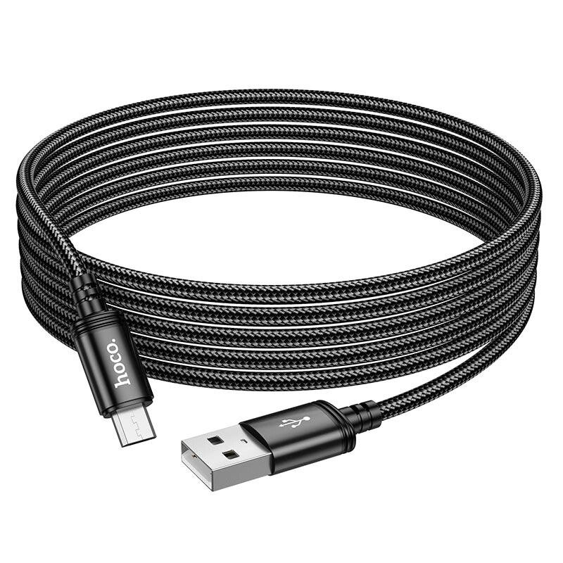 Кабель HOCO X91 Micro-USB Radiance charging data cable 3m чорний від компанії da1 - фото 1