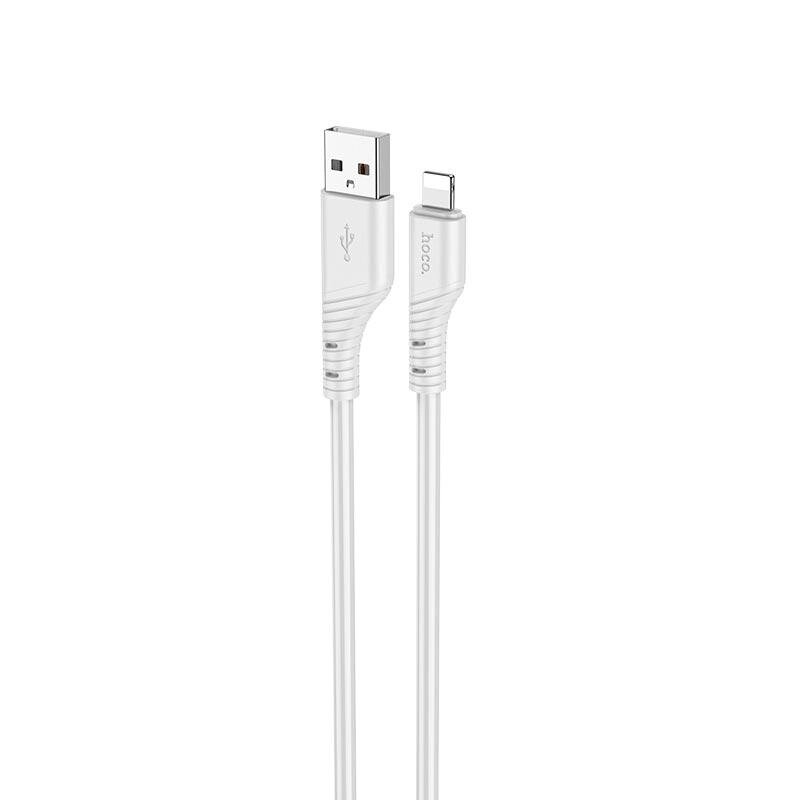 Кабель HOCO X97 Lightning Crystal color silicone charging data cable білий від компанії da1 - фото 1