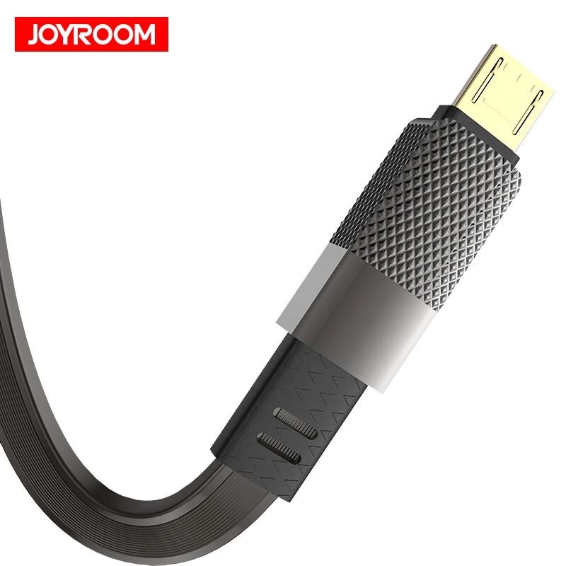 Кабель JOYROOM S-M360 Micro USB Star Series Drawbench flat 1 м 3 A плоский сірий від компанії da1 - фото 1